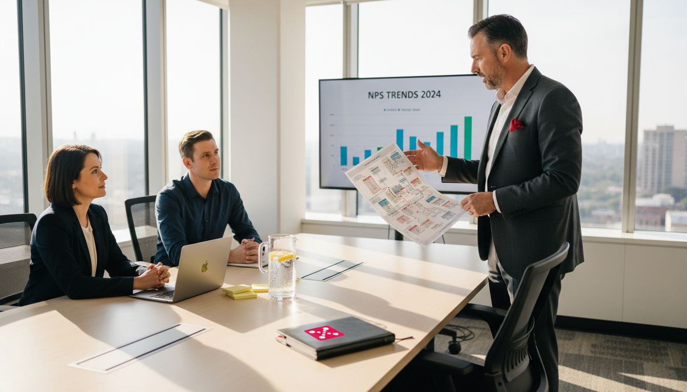 Executives reviewing CX leadership data