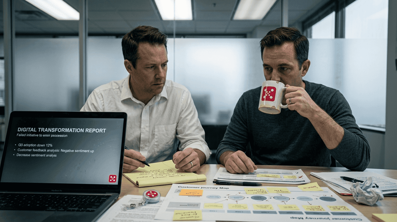 CX managers review failed transformation in office